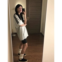 泰酷啦!!纯棉美式复古短袖T恤女学生夏季oversize运动风休闲上德