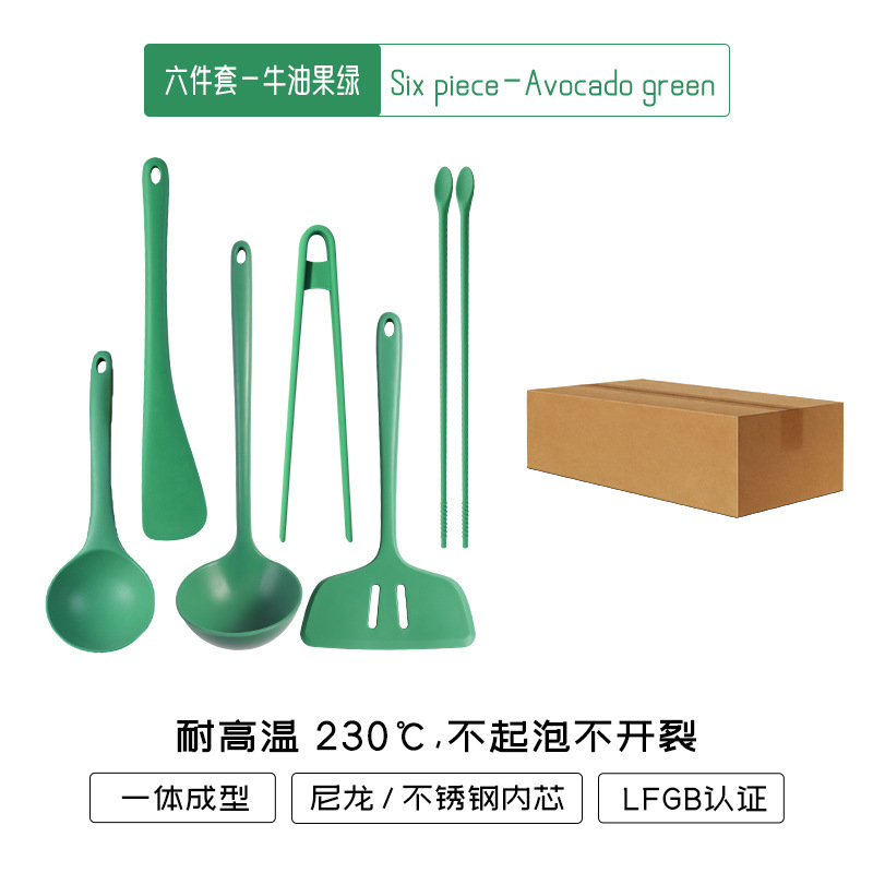 食品グレードのヨーロッパ標準シリコンキッチン用品セット、高温耐性調理器具、バーベキュー鍋、ノンスティックパン、特別な6点セット|undefined