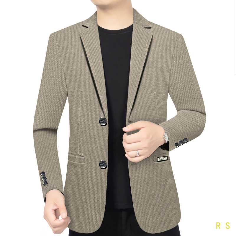 2026春季新款男士高档外套西装上衣中年男式休闲商务百搭西服单西