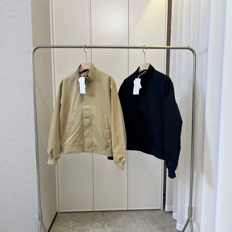 Couple's Stand Collar Jacket, New Autumn Style, Khaki Navy Blue, Simple Casual Coat, Versatile Style 081308