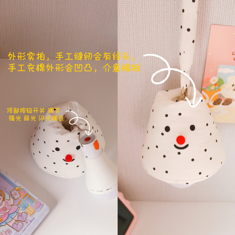雪だるまきのこナイトライト吊り下げ式新型かわいい睡眠寝室壁掛け夜用高級感雰囲気ライト|undefined