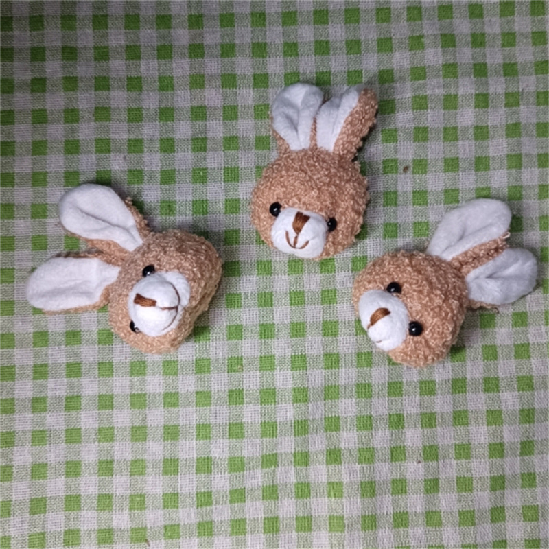 6cm 갈색 토끼 머리