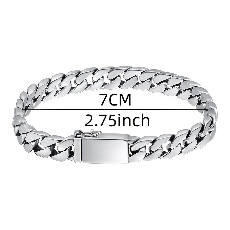 Geometric Pattern Men's Gender Plating Design Hip-Hop Punk Geometric Alloy Plating Men's Bracelets Men's Chain Bracelets