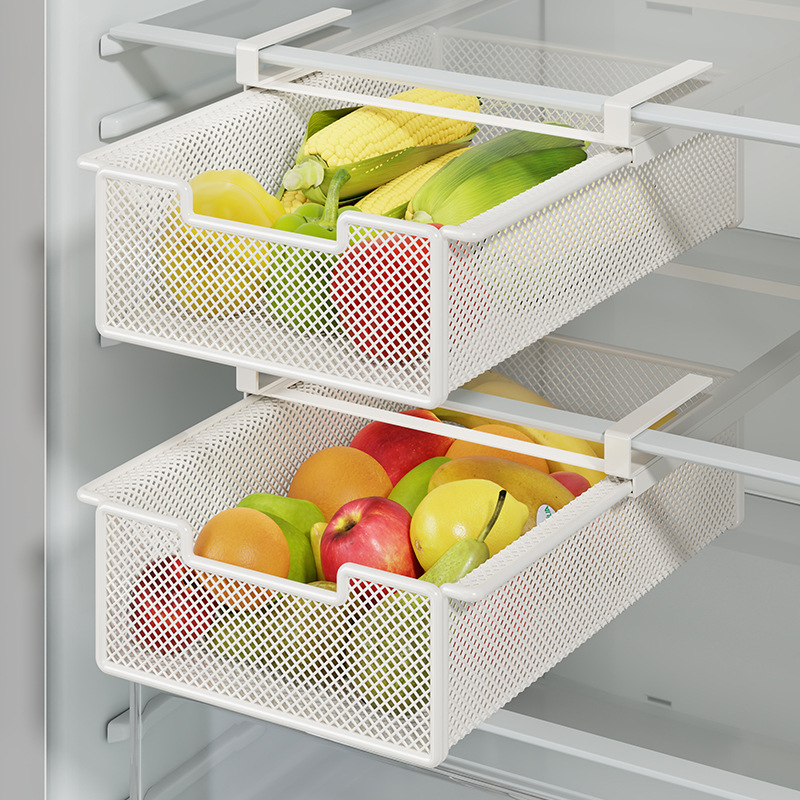 Caja Conservadora Tipo Cajón para Refrigerador, Almacenamiento y Drenaje, para Cocina