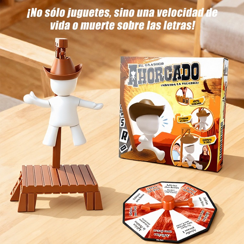 Juguetes de rompecabezas transfronterizos juegos de ahorcamiento de vaqueros juegos de mesa interactivos padres-hijos cartas adivinando palabras fiesta familiar juguetes de descompresión