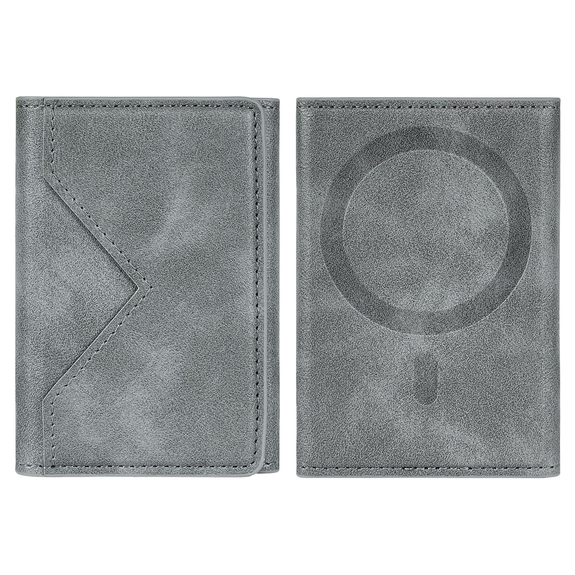 Adecuado para Apple iphone tarjetero con tres tapones magnéticos plegables súper magnéticos monedero con tarjetero