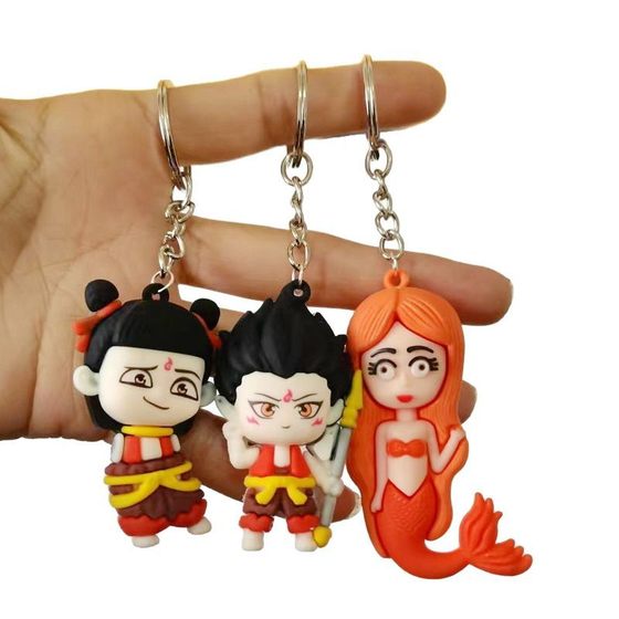 3D Three-dimensional Mold Doughnut Keychain Cartoon Schoolbag Decoration Amazon AliExpress Hitch Cross-border Pendant