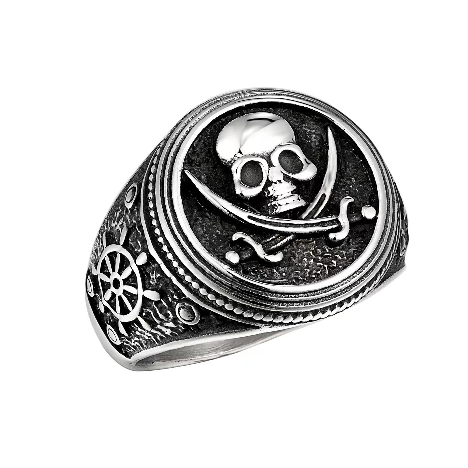 Rings Classification Retro Punk Skull Stainless Steel Halloween Men's Rings