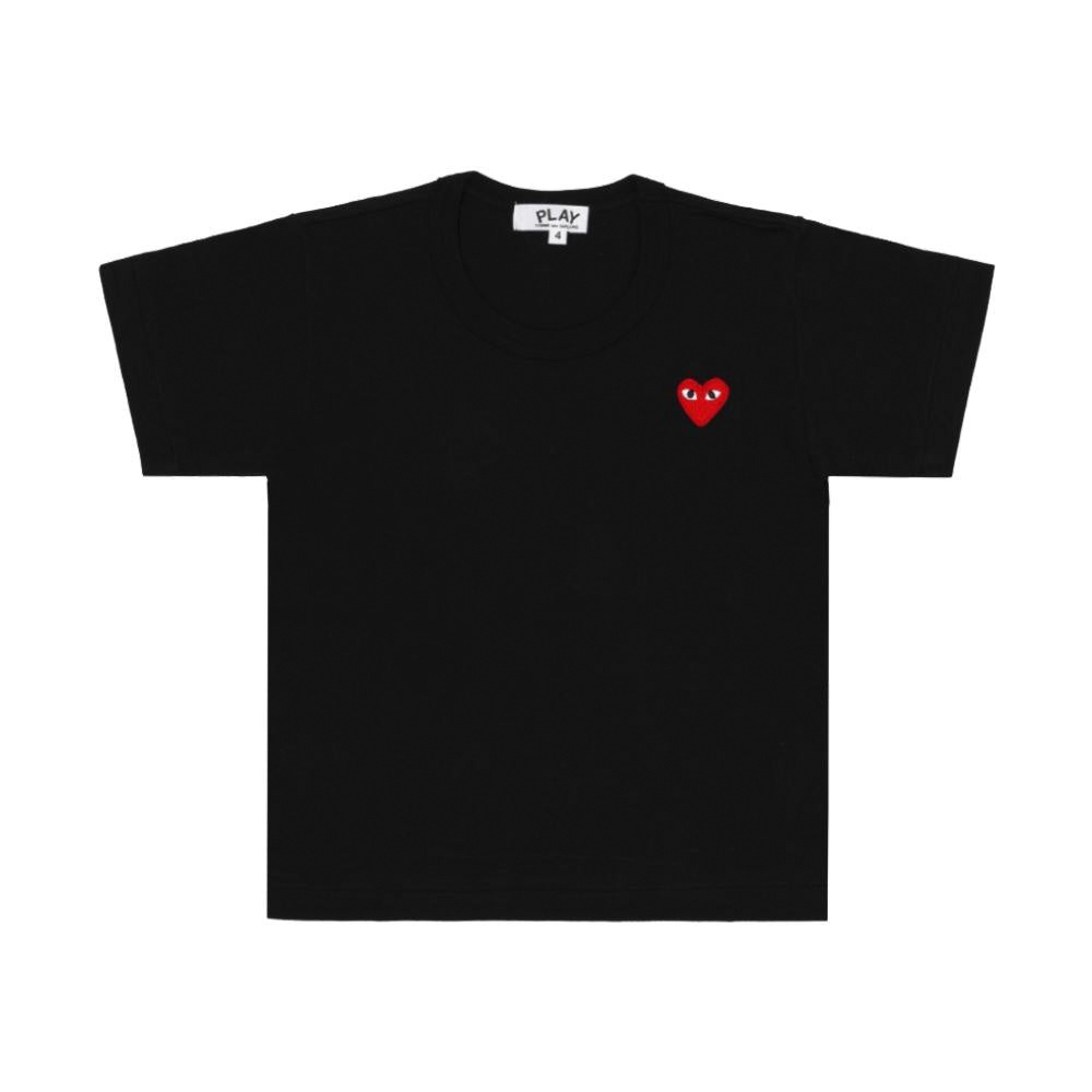 Comme des Garçons Play Kids Red Heart T-Shirt Black