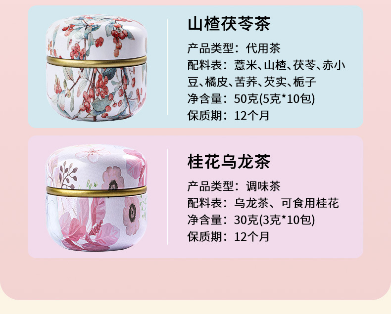 Peach Oolong Tea Bag Set 150g Tin Cold Brewed Floral Fruit Tea Gift specifications