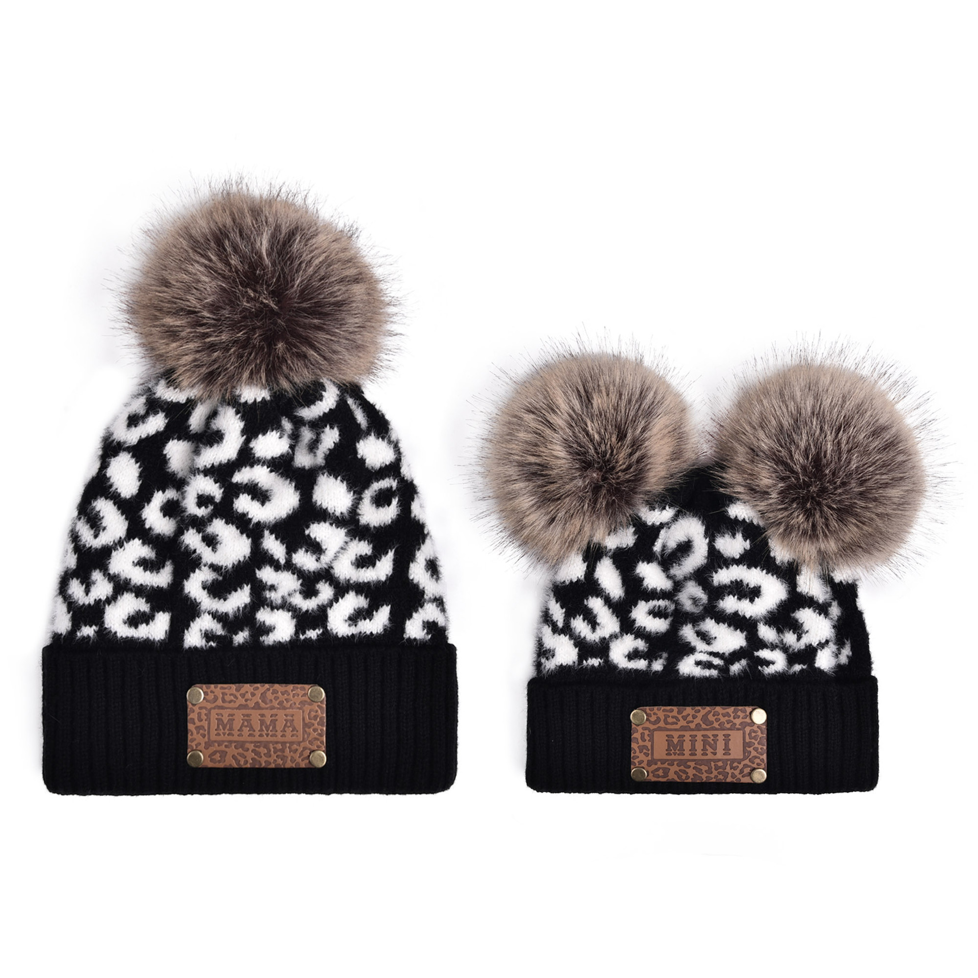 블랙 레오파드 프린트 친자