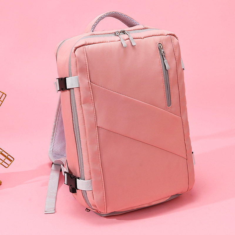 Bolsa de computadora de negocios expandible con barra de tracción, mochila de viaje de gran capacidad, mochila multifuncional para viajes de negocios cortos