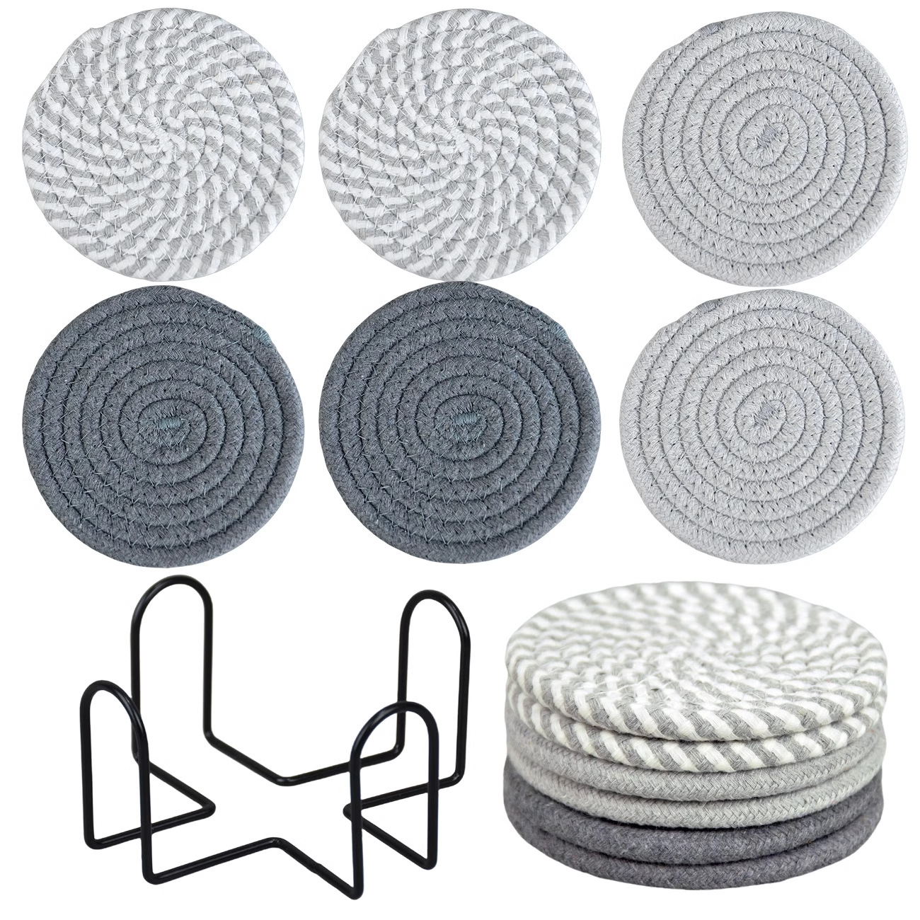 Transfronterizos tejidos de algodón mano cojín de mesa de oficina