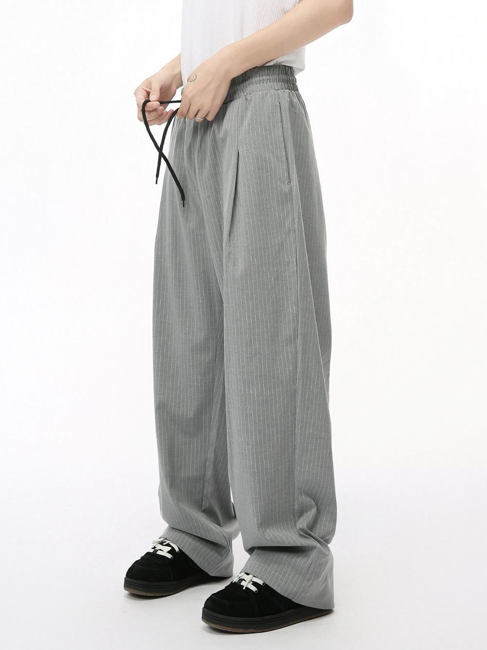 MTLCLOTHES Hombres| 2024 otoño nuevos productos de estilo coreano chaqueta cardigan rayas pantalones largos traje casual