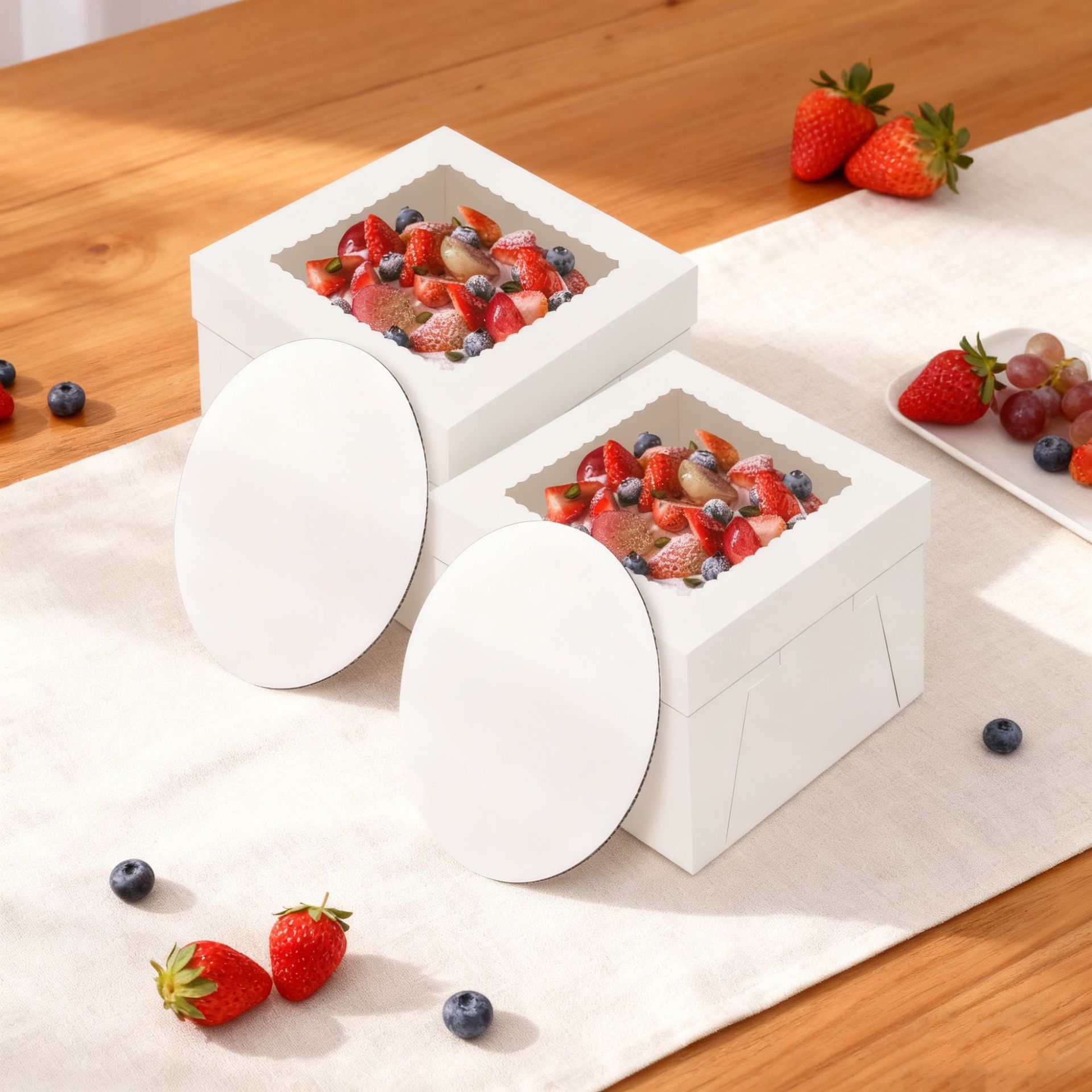 Transfronterizos para West Point Box Amazon panadería empaquetado Tiandian cubierta ventana caja de pastel de grado alimenticio fábrica al por mayor