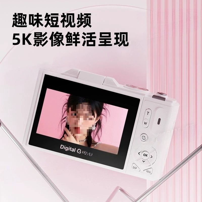 75-мегапиксельная высокочёткая камера для студентов/вечеринок 5K цифровая со сменным экраном для селфи, Wi‑Fi, кампусная, цифровая зеркалоподобная, CCD