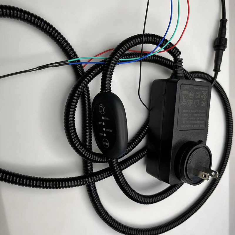 源头厂家供应24V宠物坐垫调温开关线带防咬管NTC精准控温