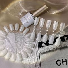 網紅流行美甲店新款秋冬珍珠貝母螺紋光療膠珠光細閃紋理日式膠