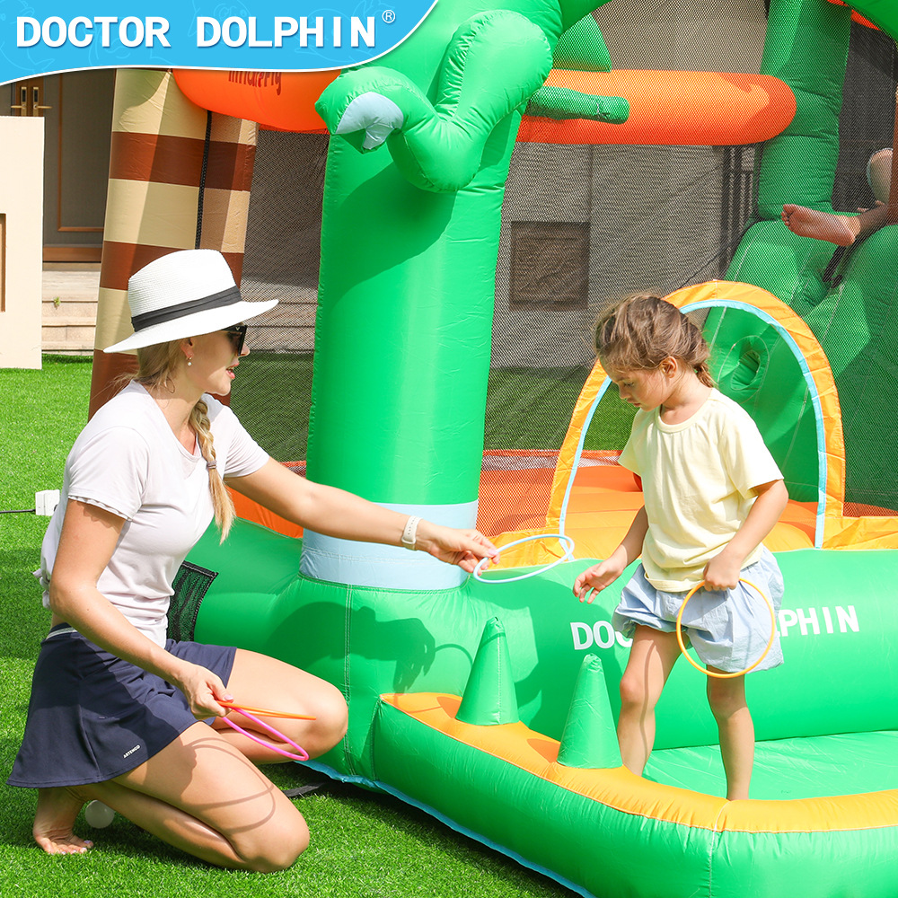 Dr. Pig inflatable castillo pequeño parque infantil inflatable diapositivos inflables cama de salto de venta caliente transfronteriza castillo inflatable doméstico