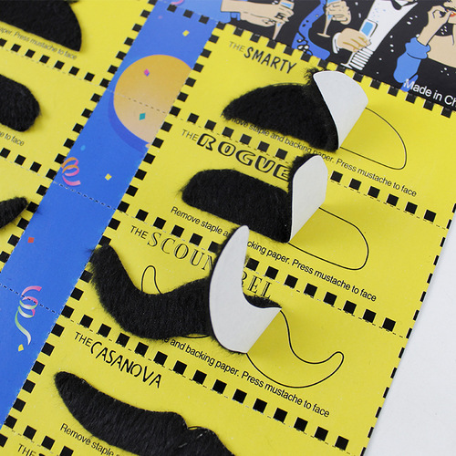 Halloween Fake Beard Props for Costume Parties & Performances: Big Black Imitation Goatee, Elderly-Style Mustache