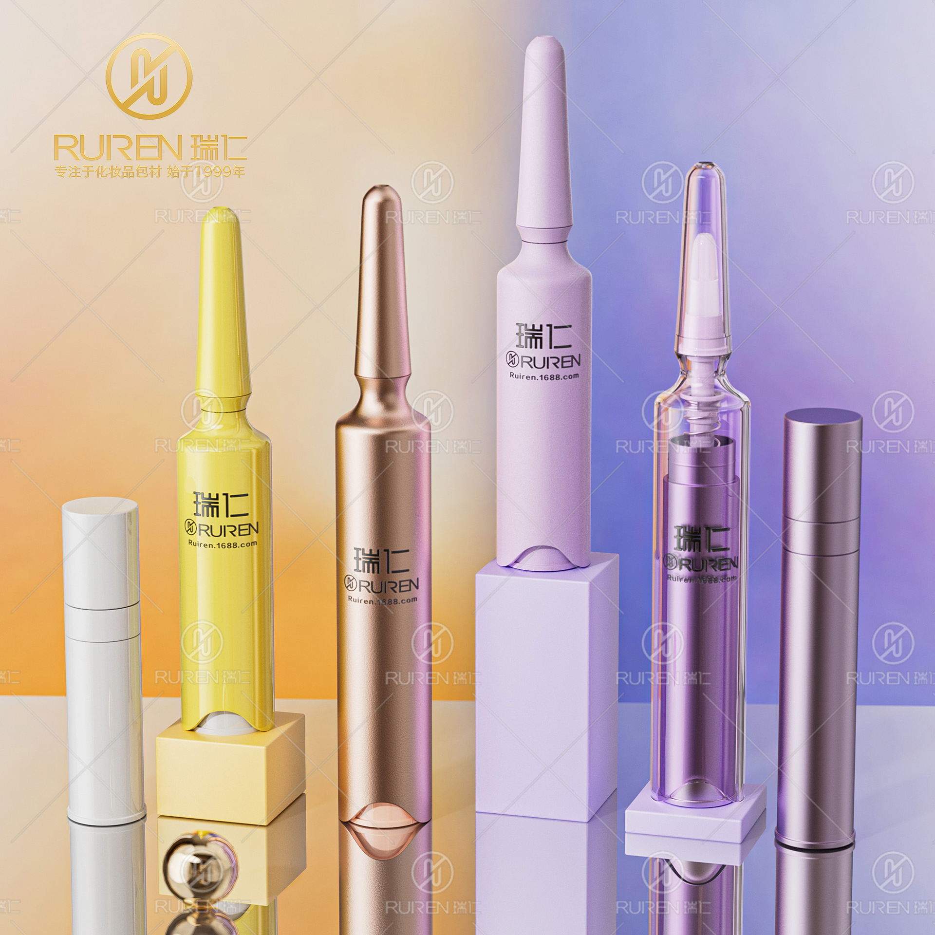 Bottle, face serum, eye cream, cream jar, rollerball massager, (Physicals), 5 ml, intense hydration