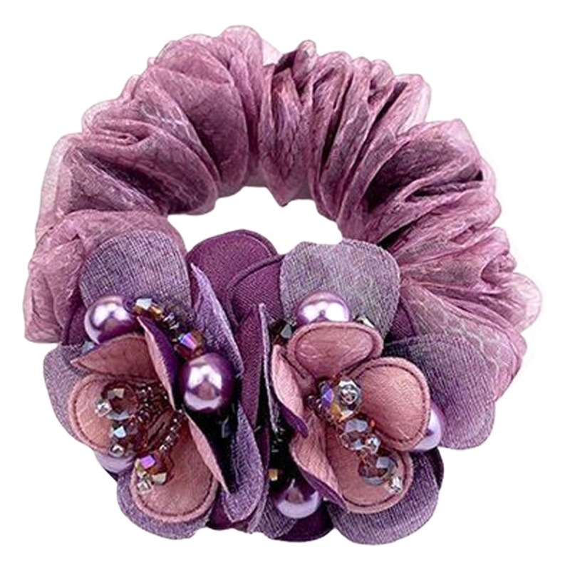 Clearance middle-aged mother's hair flower head rope 35 to 50 years old tie hair tie hair ball hair coil high elasticity