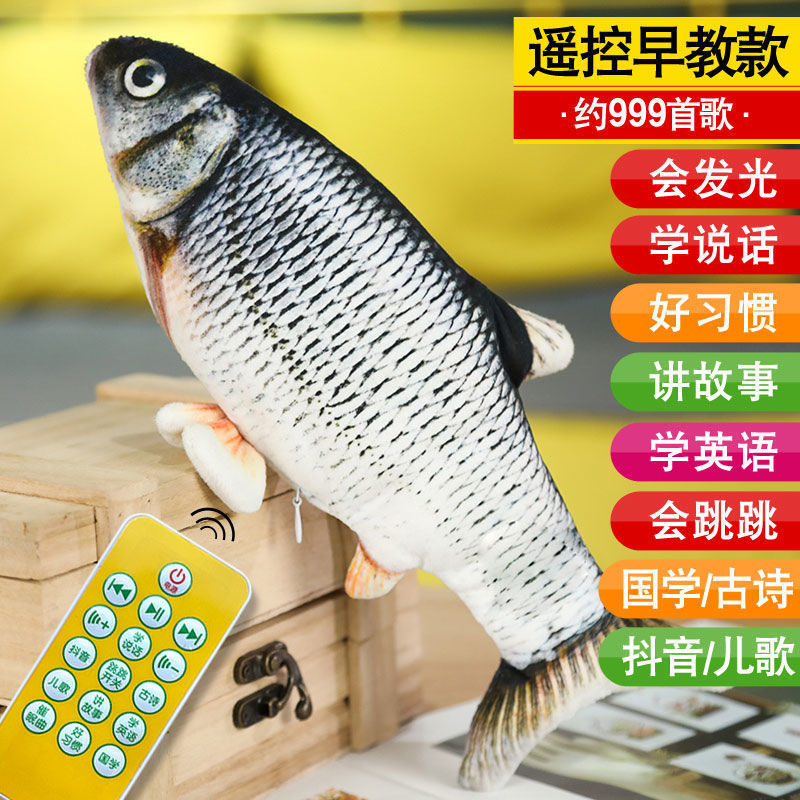 Bouncing Simulated Fish, Electric Toy Fish, Cat Plush Swinging Fish, Children's Internet Celebrity Tiktok Same Model 1