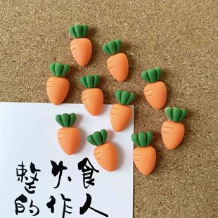 10 ins cute carrot cartoon thumbtacks creative cute cork message board felt cloth nail photos