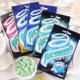 香港进口airwaves爽浪劲浪口香糖薄荷糖清新口气开车提神25g*30包