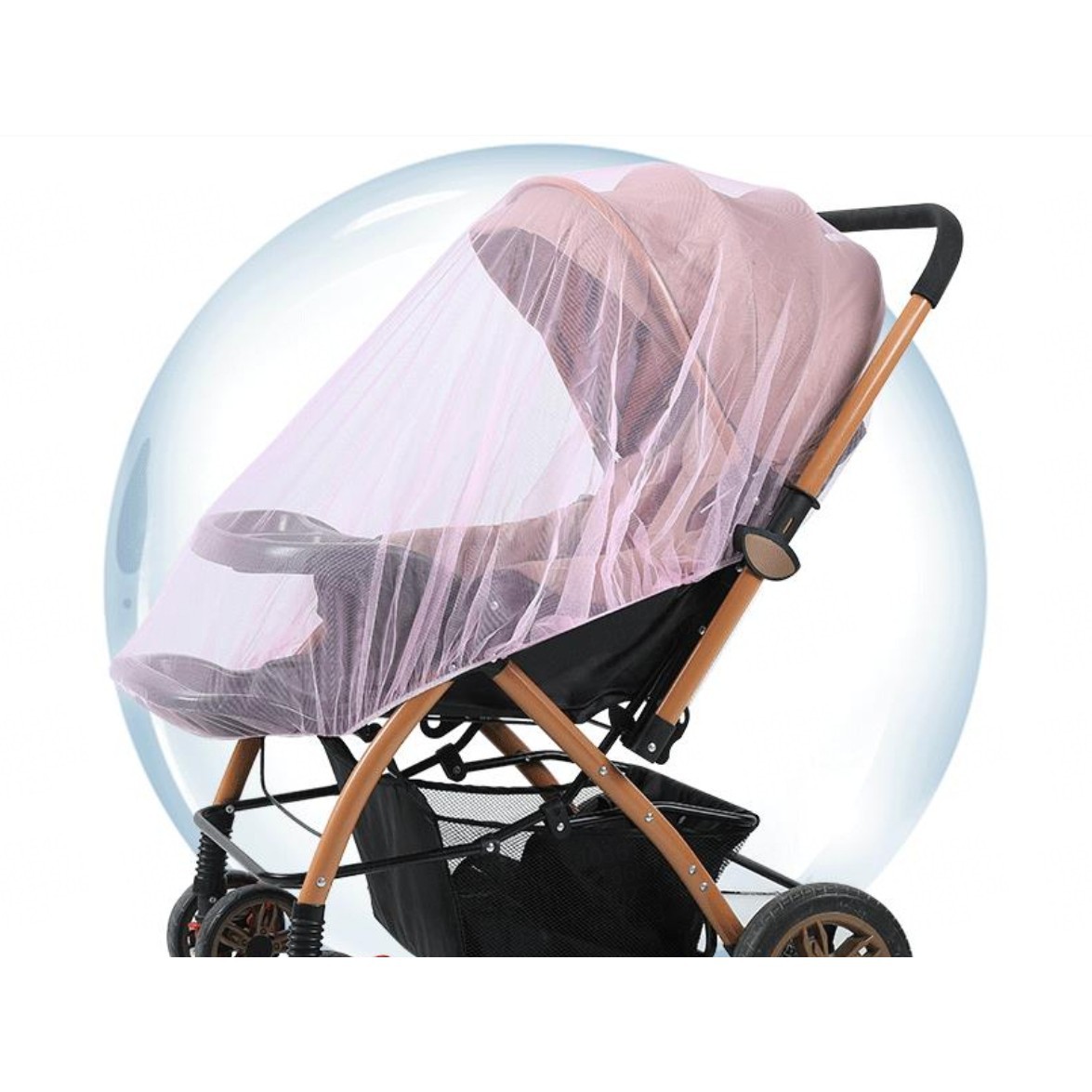 Baby Stroller Mosquito Net Full-Cover Universal Children's Stroller Umbrella Stroller Enlarged Encrypted Mesh Baby Mosquito Protection Cover