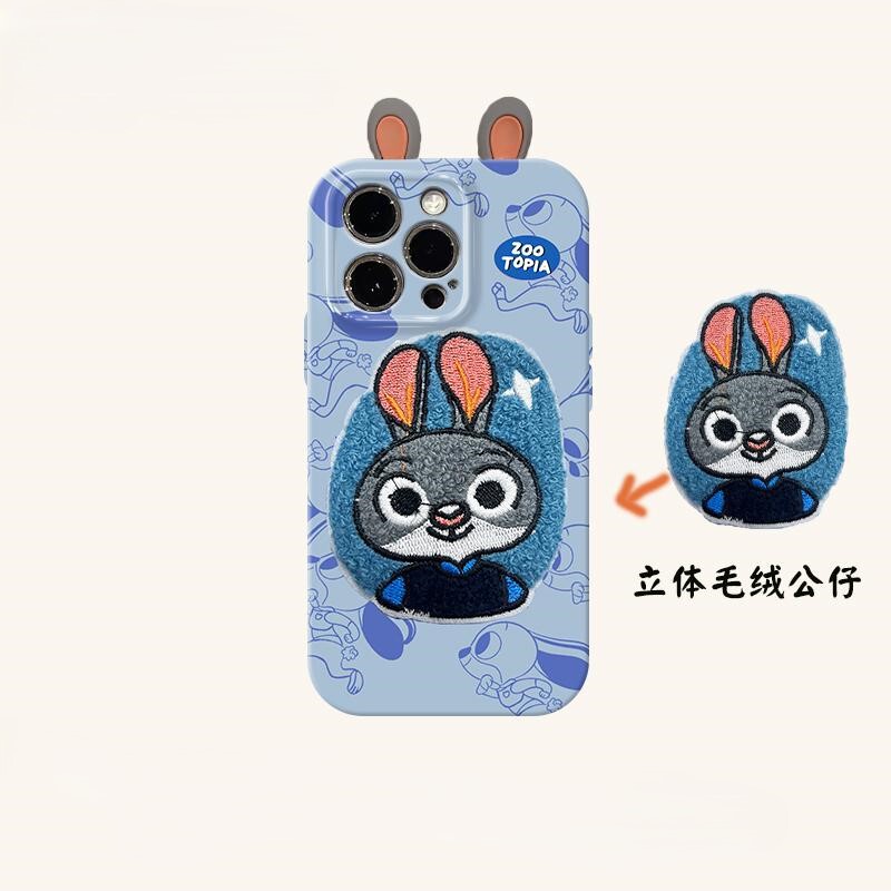 Suitable for Iphone17Promax Film Mobile Phone Case Stereo Rabbit Police Officer Doll Apple 16/15 New Model 14