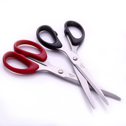 Deli 6009 office scissors 18cm household large scissors stainless steel sewing scissors student hand scissors