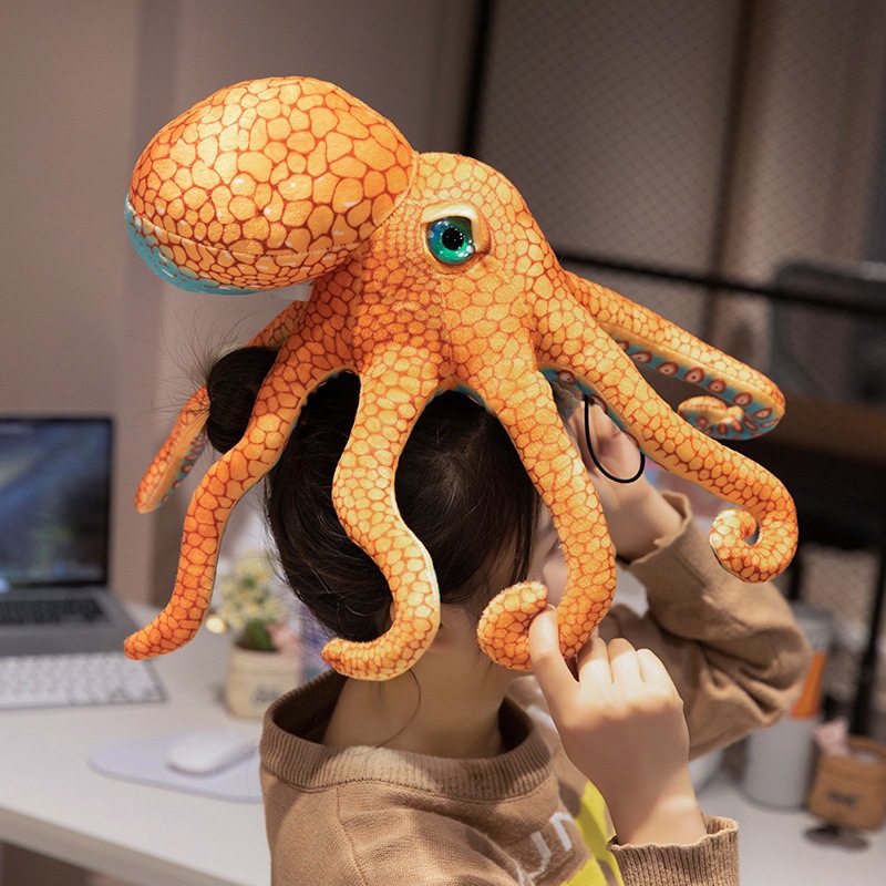 Simulación transfronteriza pulpo octopatas muñecas juguetes de peluche almohada animales marinos calamar muñeca regalo mujer