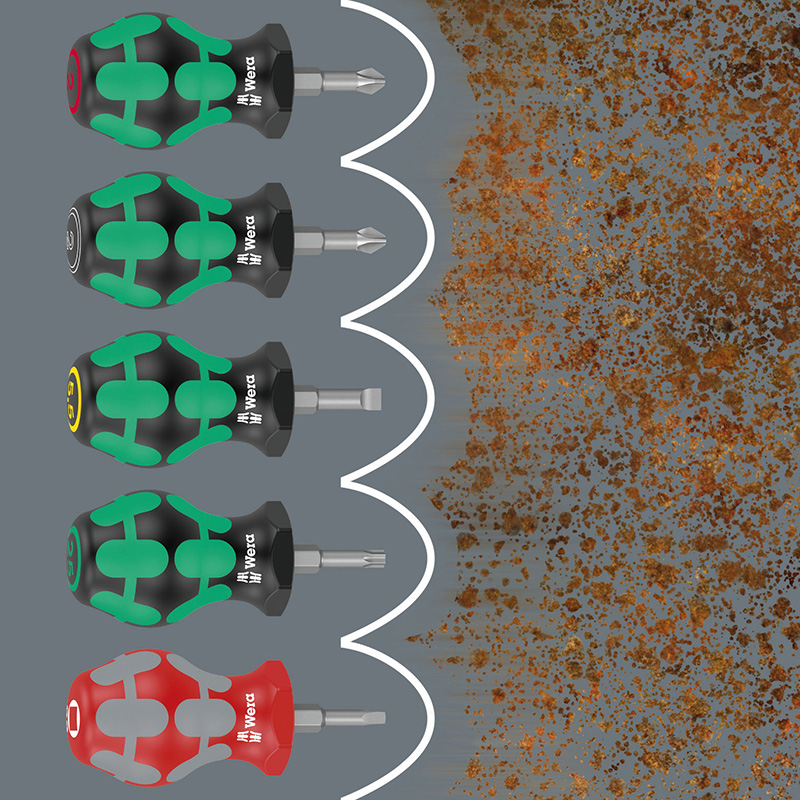 Caja de herramientas de reparación de hardware alemana wera Vera 336 carburador de mango corto destornillador cruzado de una palabra