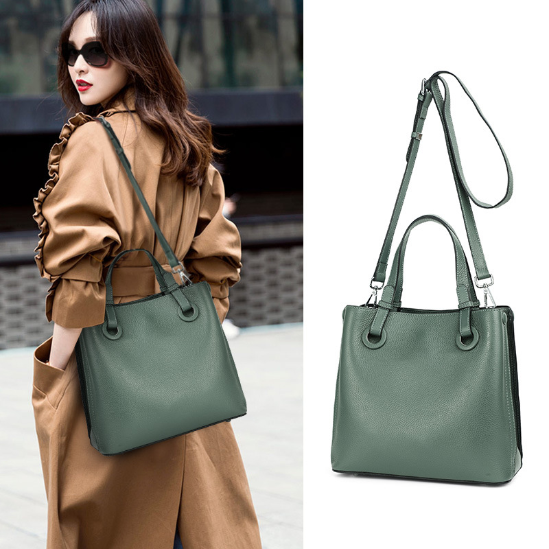 Qiandian Bags 2026 New Trendy Bucket Bag For Women, Soft Leather Large Capacity Crossbody Handbag, Stylish Shoulder Bag