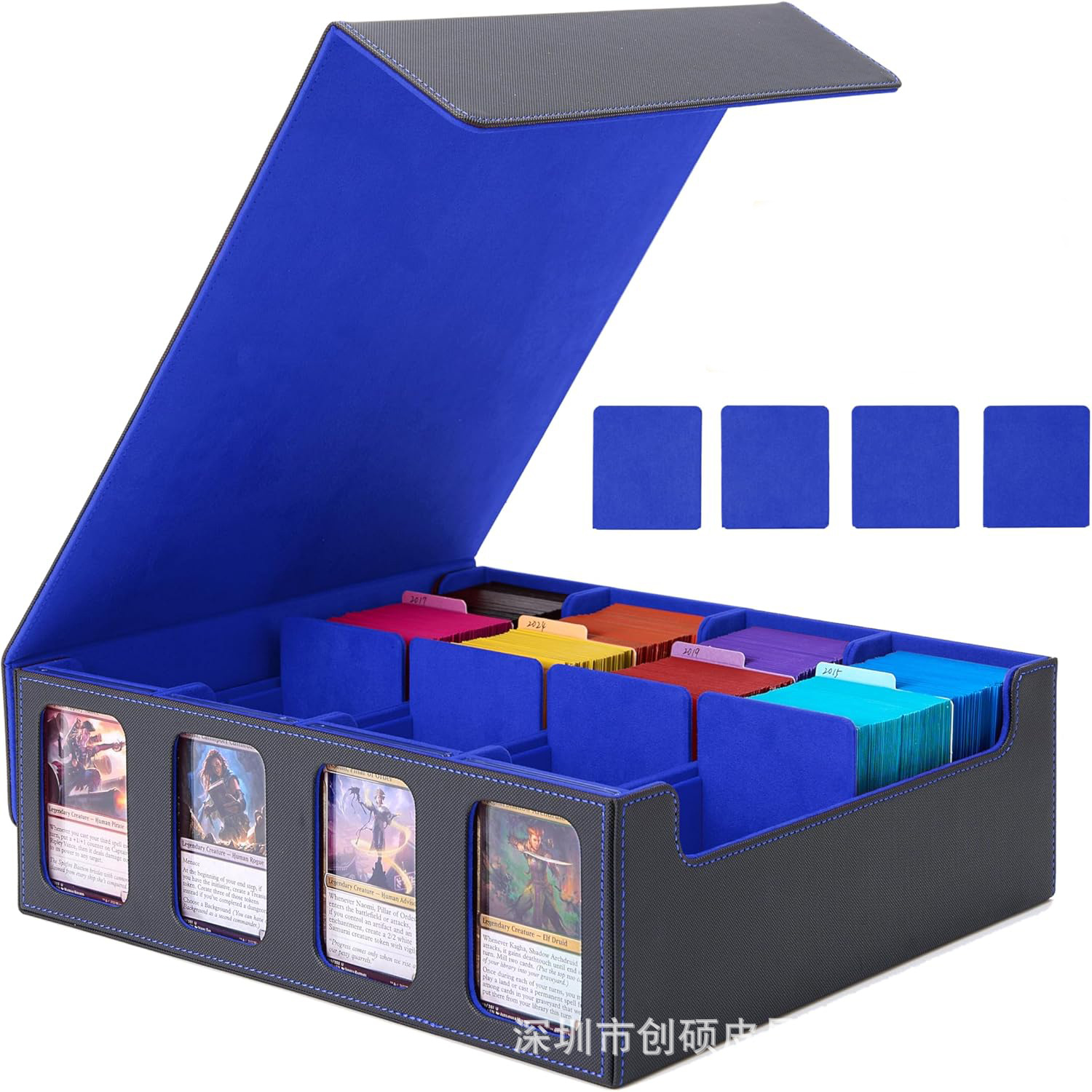 T325 격자 무늬 블랙 블루