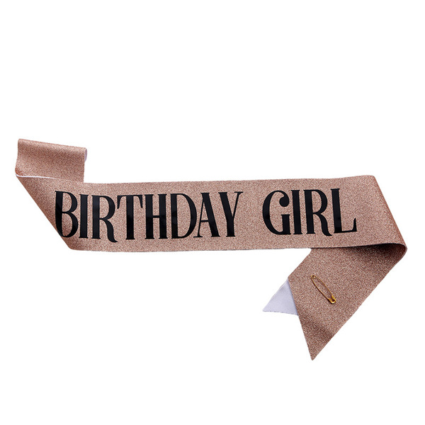 Cross-border birthday party glitter shoulder strap etiquette belt…