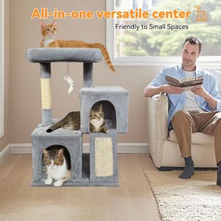 Foreign Trade Cat Climbing Frame Natural Sisal Amazon Cat Nest Cat Tree Integrated Cat Scratching Post Cat Toy Source Factory New Model