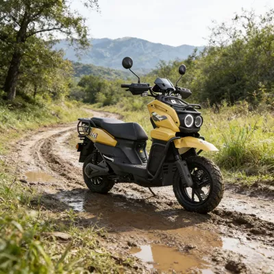 Elektrikli motosikletlər Long-Distance Tank-Style Electric Motorcycle