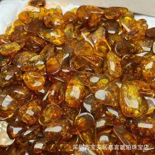 Songgang Factory Source Amber Beeswax Wholesale Flower Amber 2-5 Grams Small Size Flower Amber Pendant Live Store Benefits