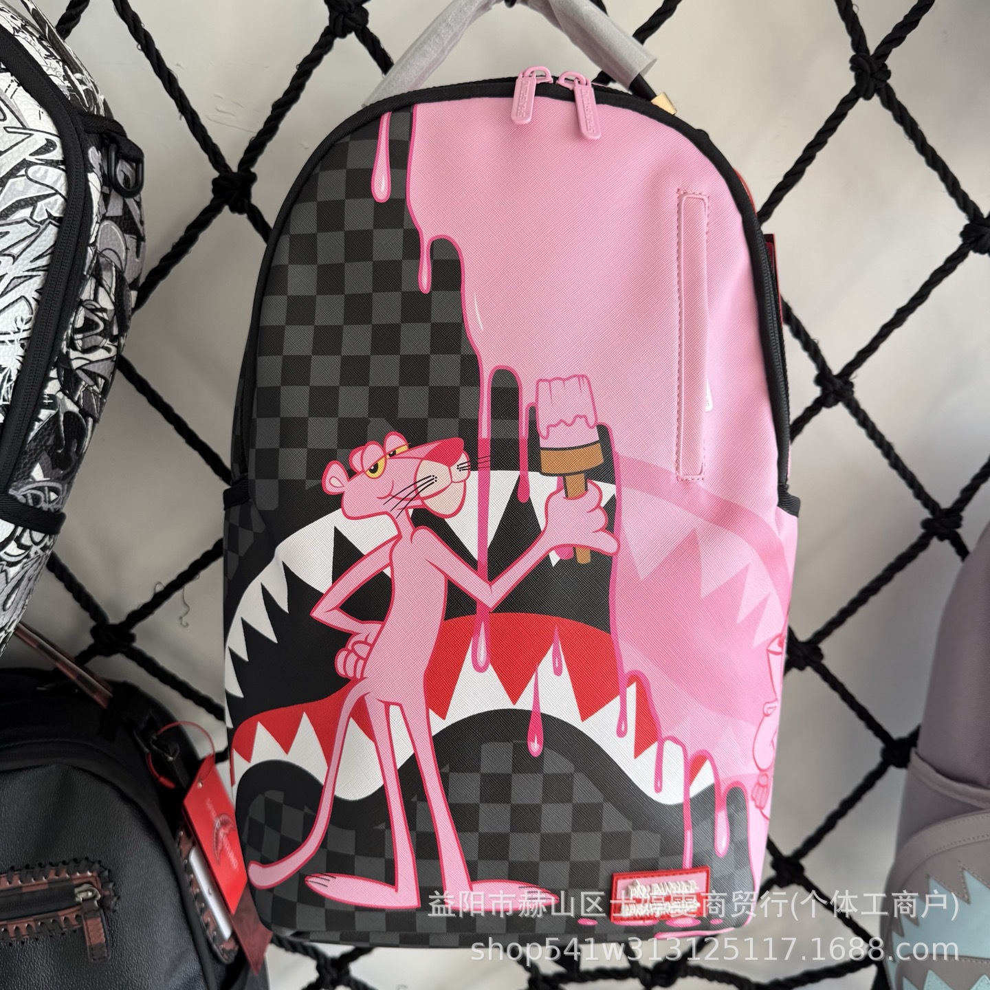 Sprayground x Pink Panther Pink Painter Backpack Multicolor