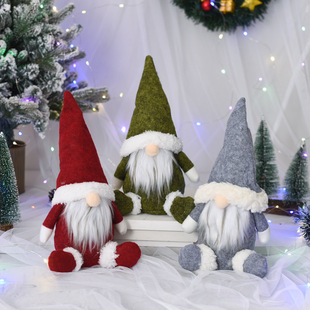 Christmas Decorations Santa Claus Faceless Doll Doll Shop Window Ornaments Christmas Supplies Nordic Style Ornaments