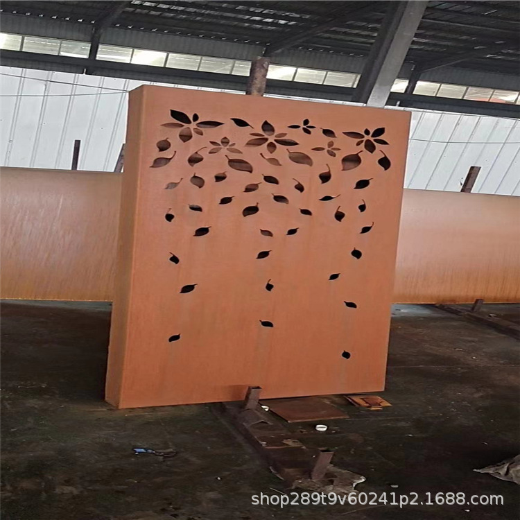 景观耐候钢板Q355GNHA做锈幕墙户外激光切割雕刻Q235NH耐候钢板