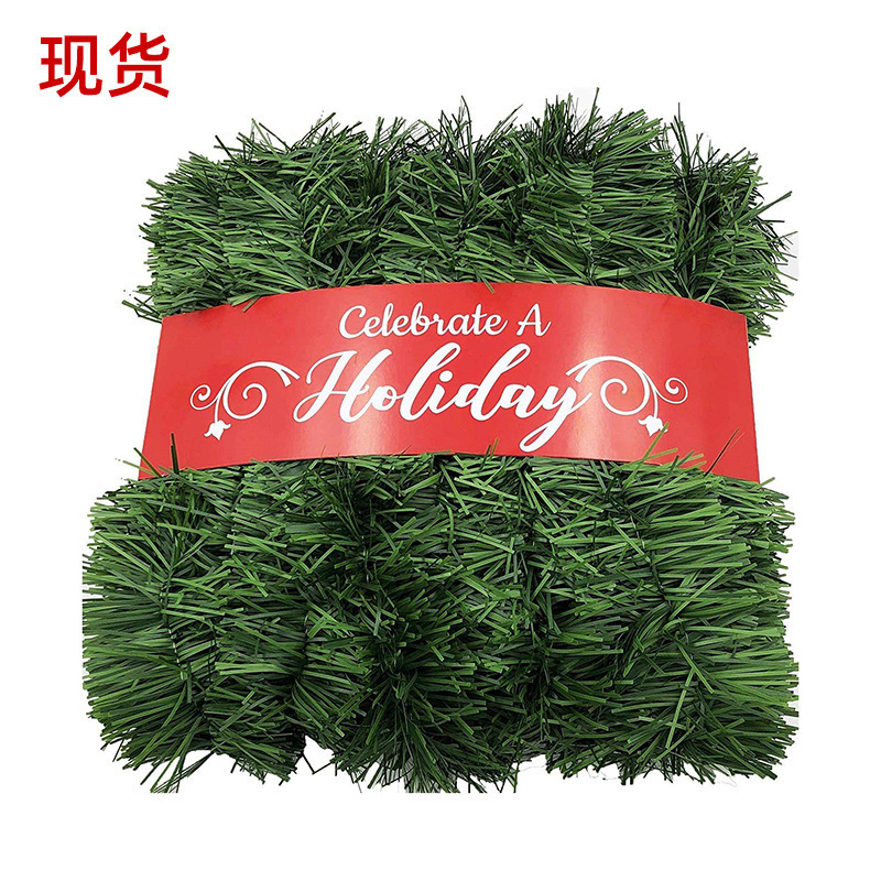 クロスボーダーメーカー直販50フィートクリスマスの毛条人工クリスマス花輪緑藤条結婚式パーティー装飾|undefined