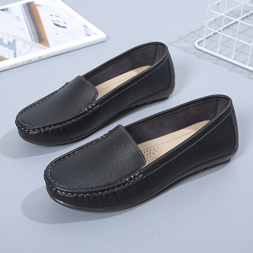 Nurse Shoes Women's 2024 Spring New Slip-on Lazy Flat Shoes Korean Style Mom Shoes Soft Sole Maternity Shoes