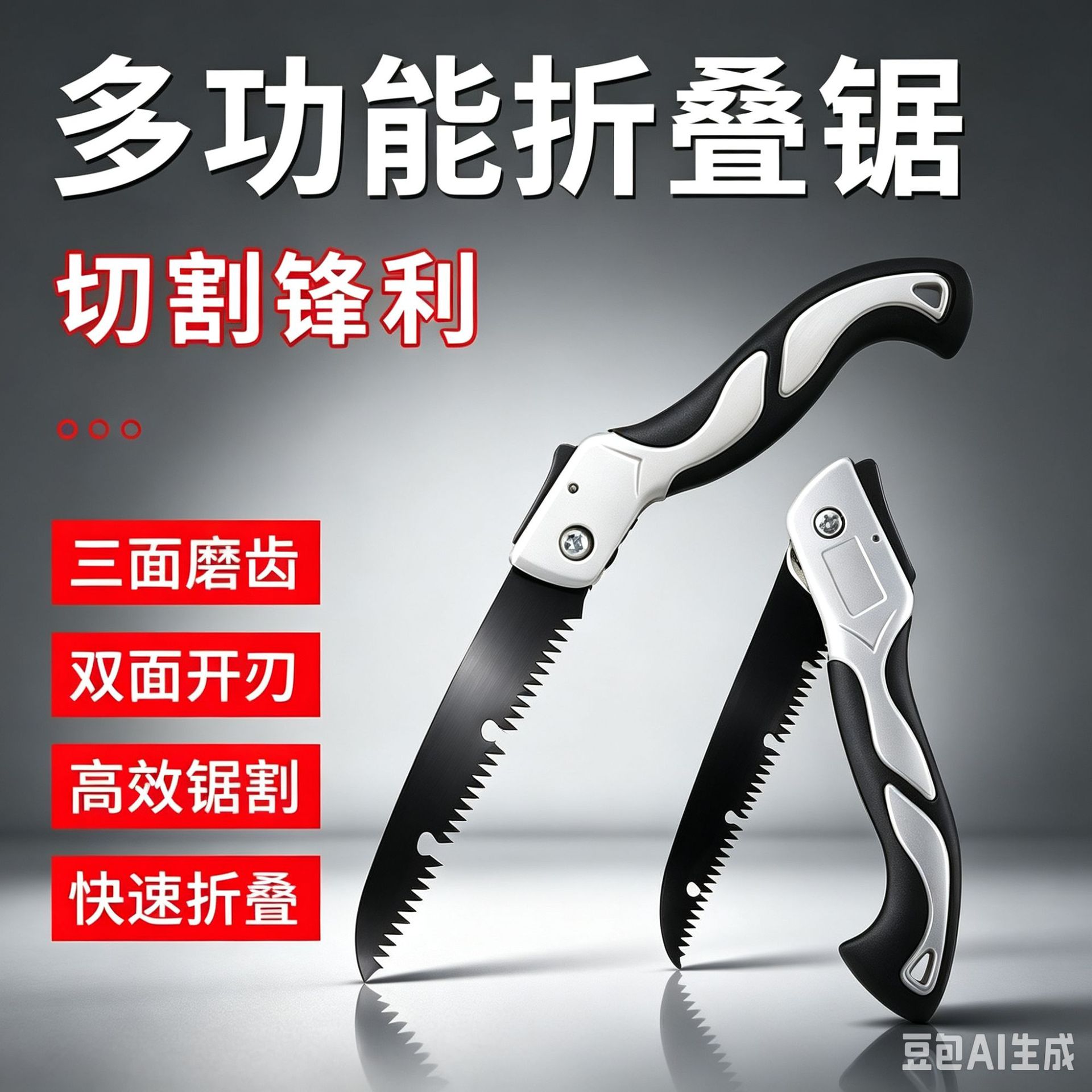 锰钢折叠锯快速手据手动木工锯手拉锯子锯树砍树伐木修枝钢锯批发