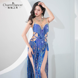 City Dance Belly Dance Performance Suit CLASSIC BALADI Oriental Dance Embroidered Sequin Suit