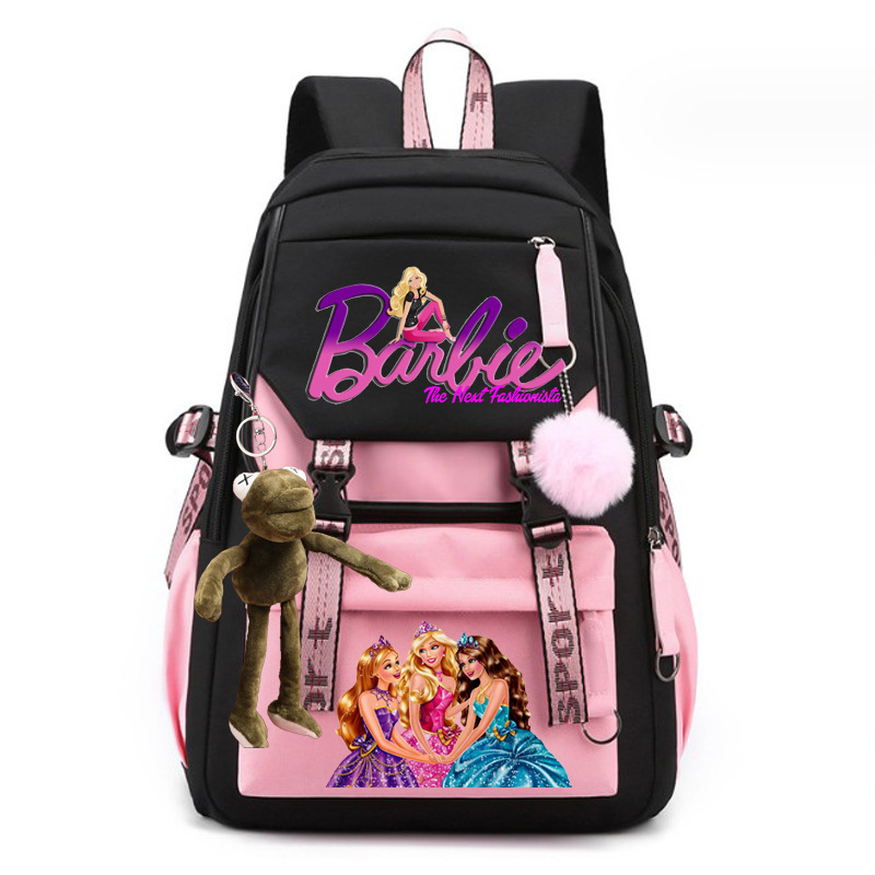 barbie campus style large capacity USB charging bag male and female student schoolbag backpack backpack computer bag barbie campus style large capacity USB charging bag male and female student schoolbag backpack backpack computer bag