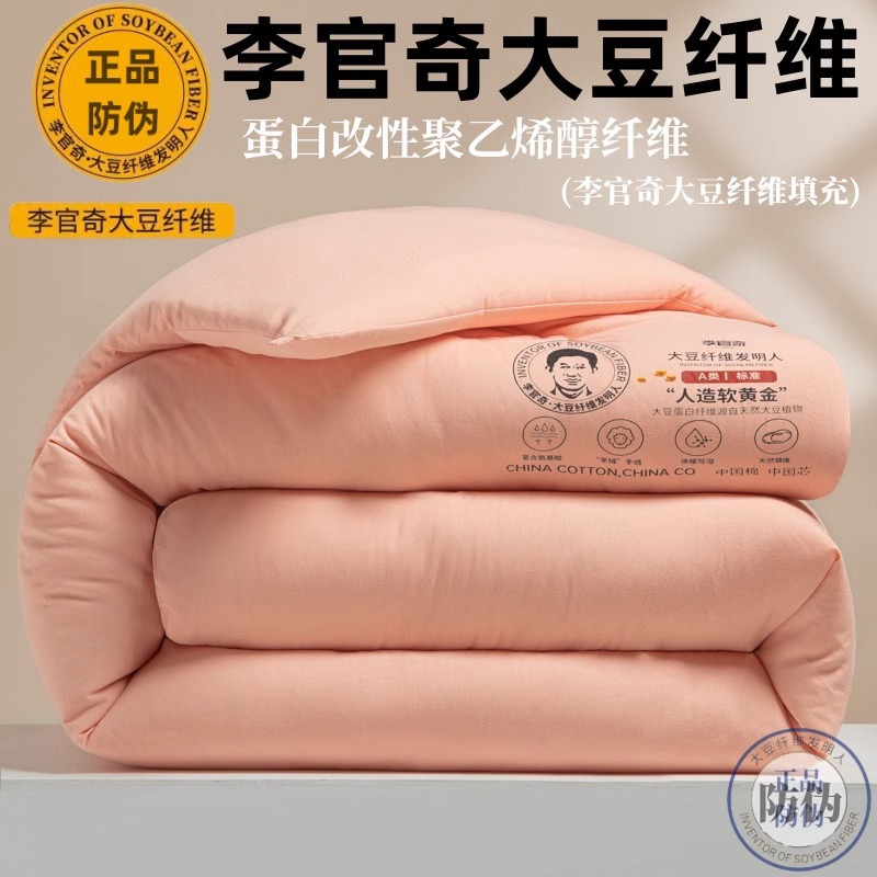 李官奇の規格品の大豆の繊維は速く暖かい冬にファスナーの2つの子供の母に綿の布団の春と秋に芯をかけられます。