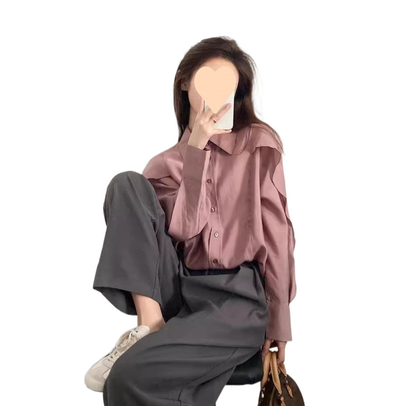 Spring universal shirt, set, Korean style
